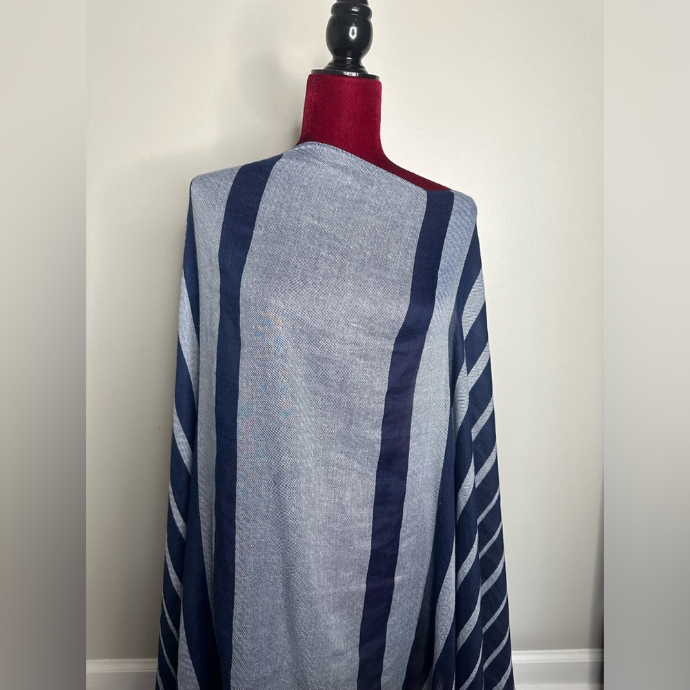Blue stripe scarf